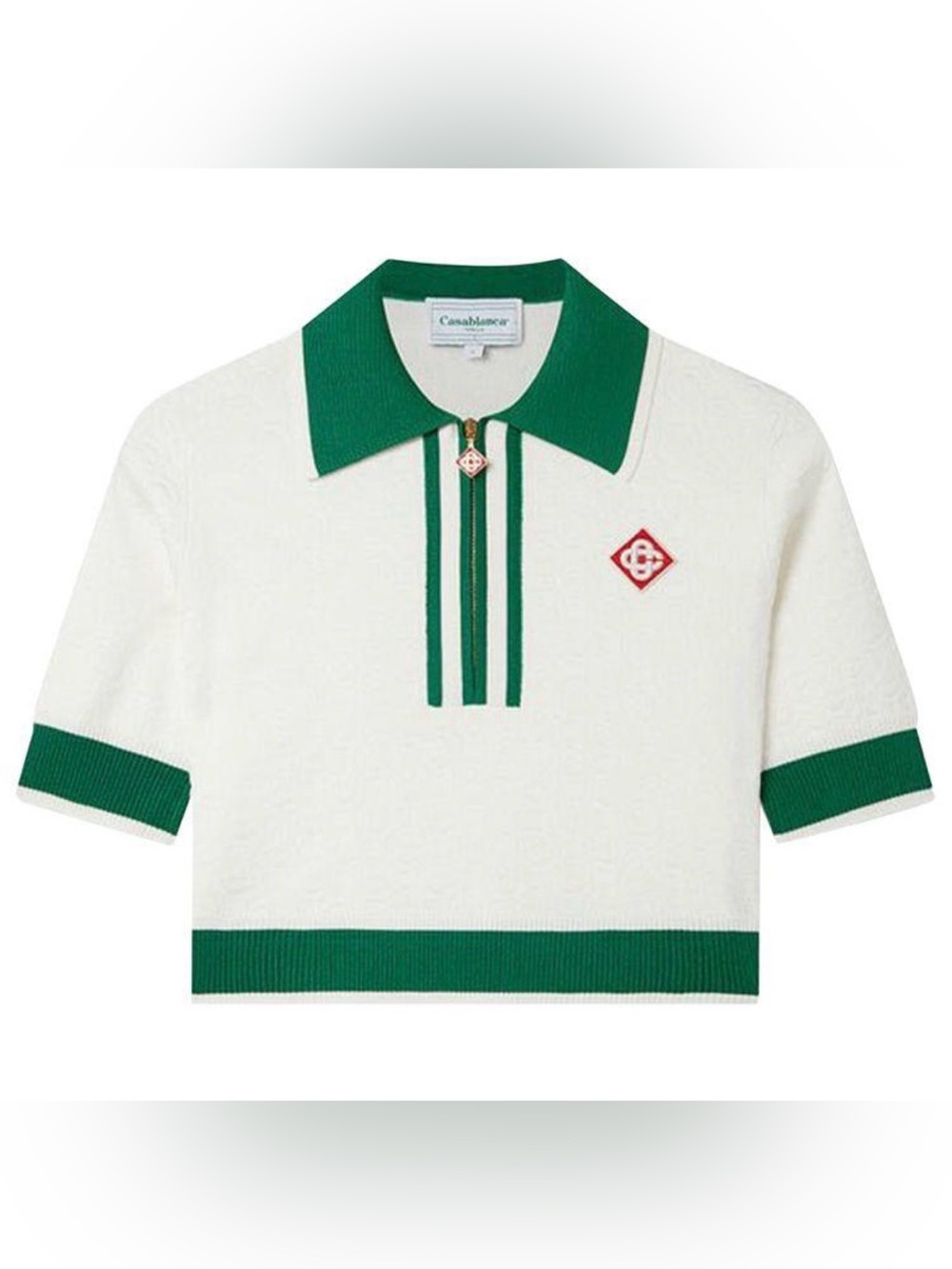 Casablanca Cropped 3D Monogram Polo